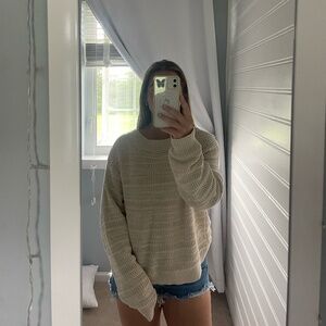 Cozy knit cream sweater